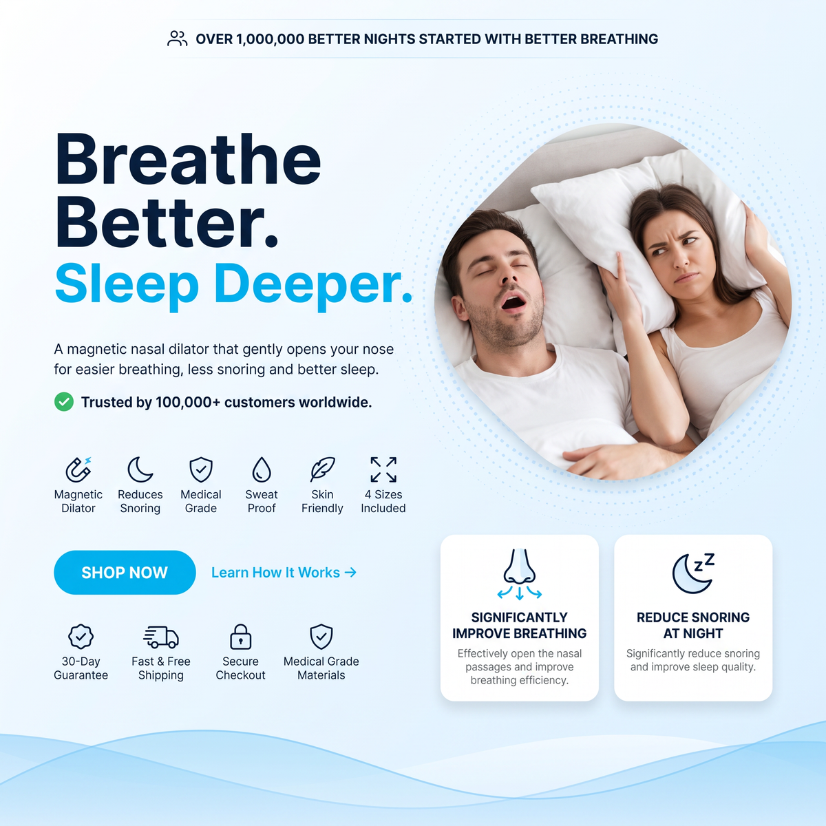 `BreathLab™ Magnetic Nasal Strips